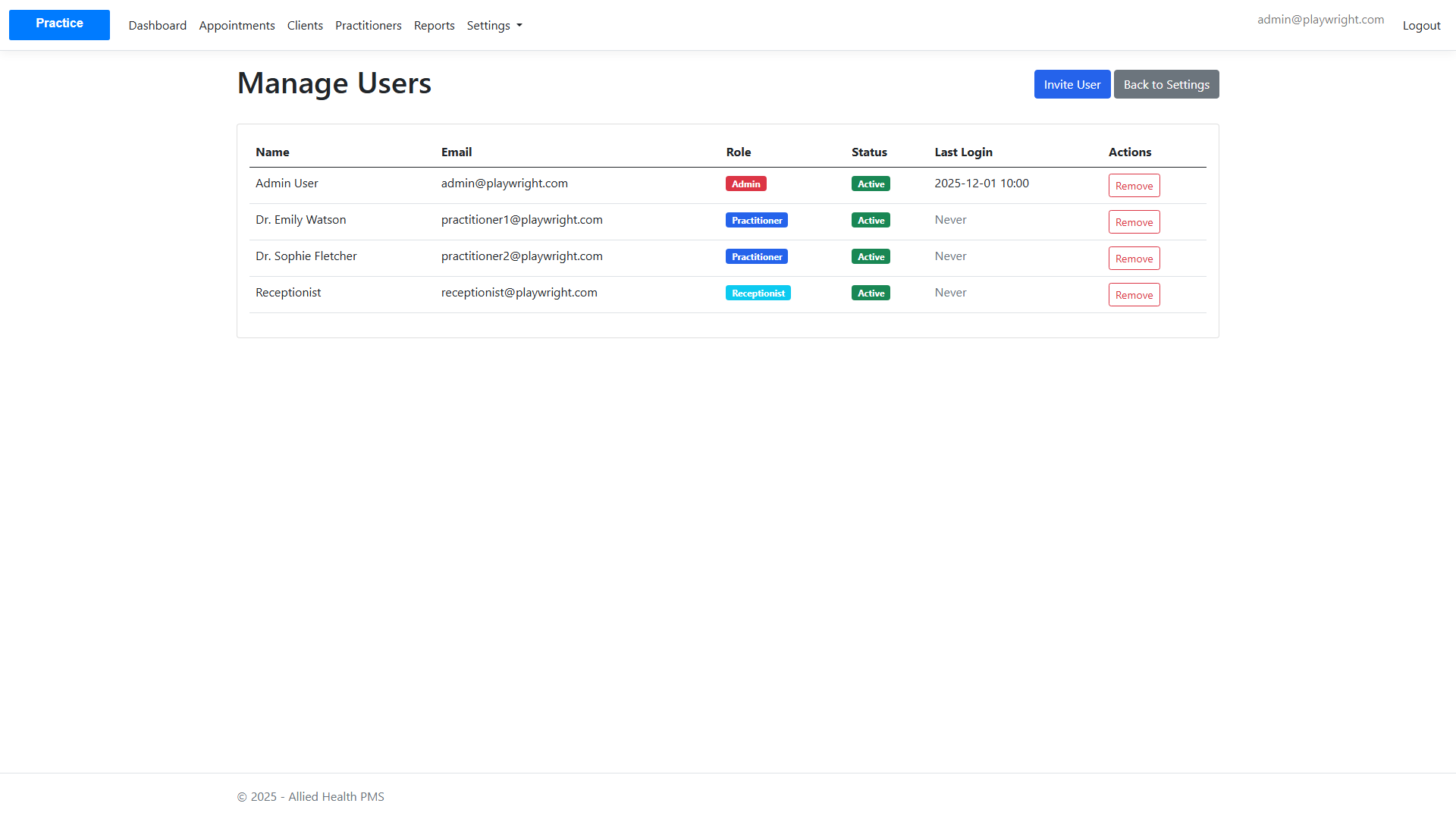 Manage Users